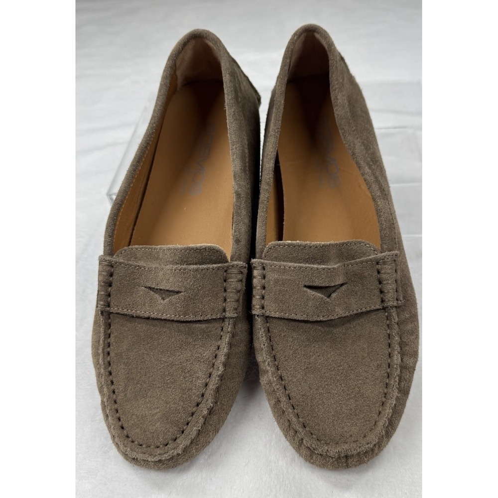 BOEMOS Women's Italian Tan Suede Driving Loafer Size 38 US size‎ 7.5